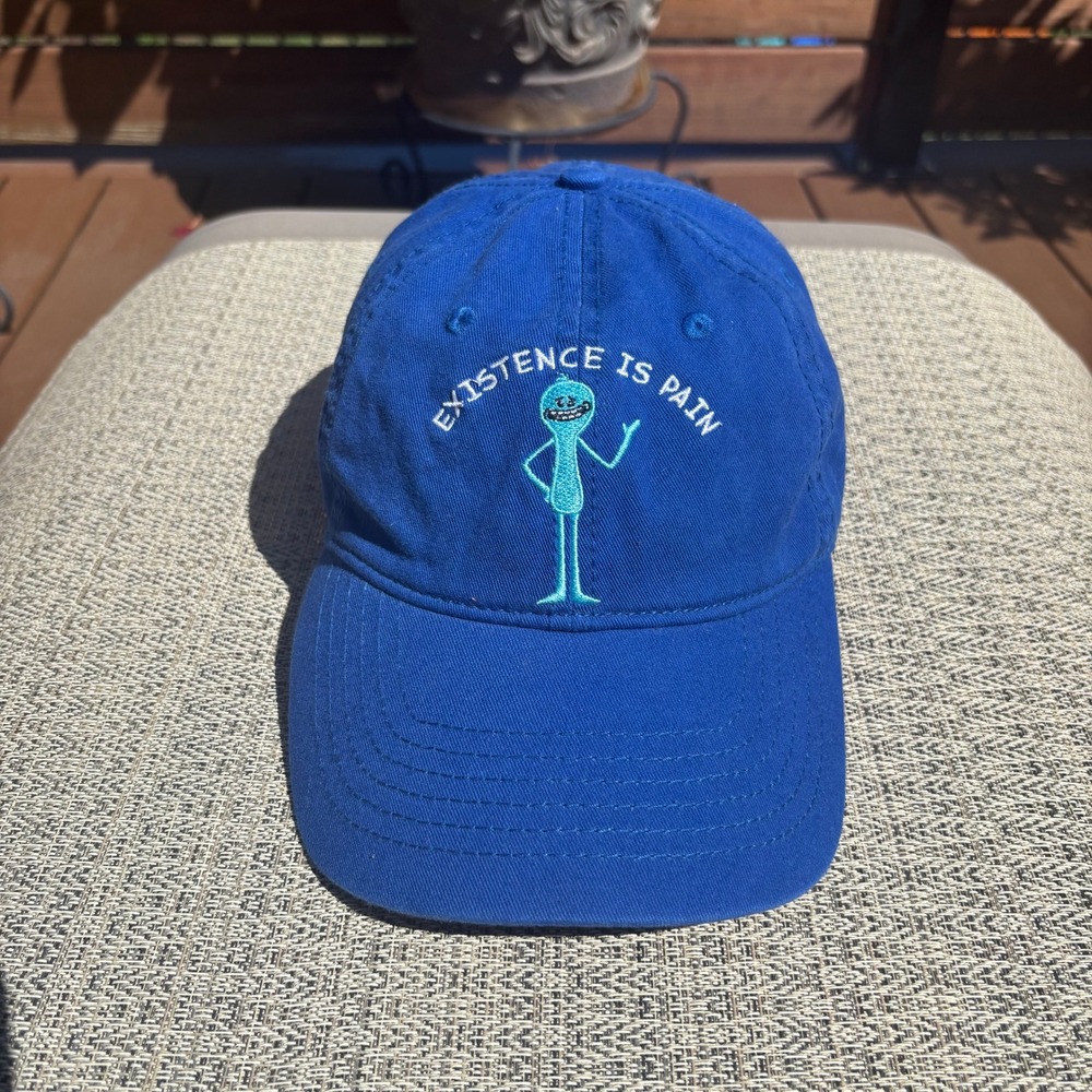 Rick and Morty Baseball Cap Unisex OSFM Blue Excellent Mr. Meeseeks Hat